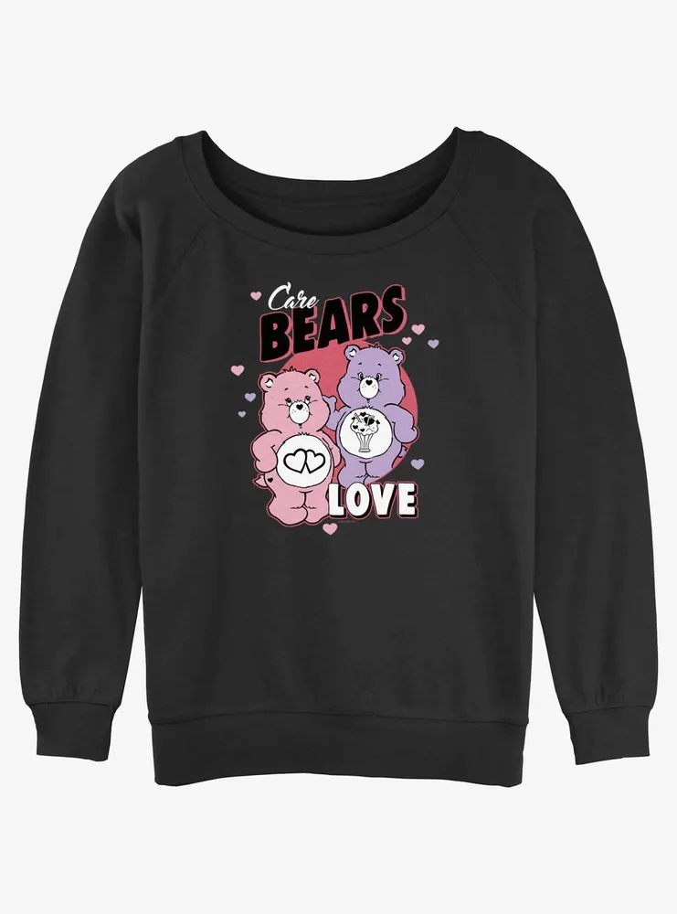 Care Bears Love-a-Lot and Share Bear Love Womens Slouchy Sweatshirt