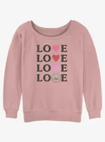 Star Wars The Mandalorian Grogu Love Womens Slouchy Sweatshirt