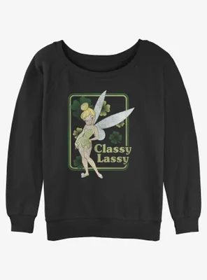 Disney Tinker Bell Classy Lassy Tink Womens Slouchy Sweatshirt