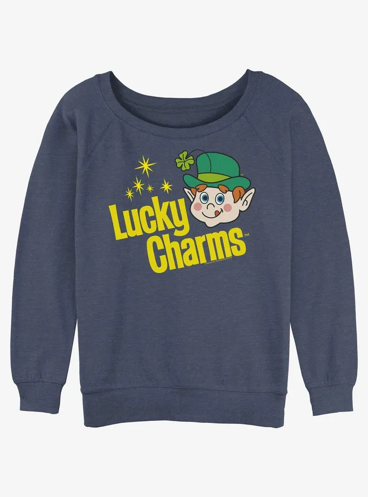 Lucky Charms Logo Retro Womens Slouchy Sweatshirt