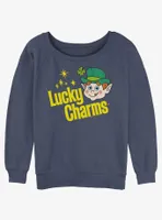 Lucky Charms Logo Retro Womens Slouchy Sweatshirt