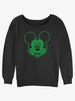 Disney Mickey Mouse Shamrocks Womens Slouchy Sweatshirt