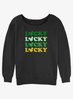 Disney Mickey Mouse Lucky Ears Womens Slouchy Sweatshirt