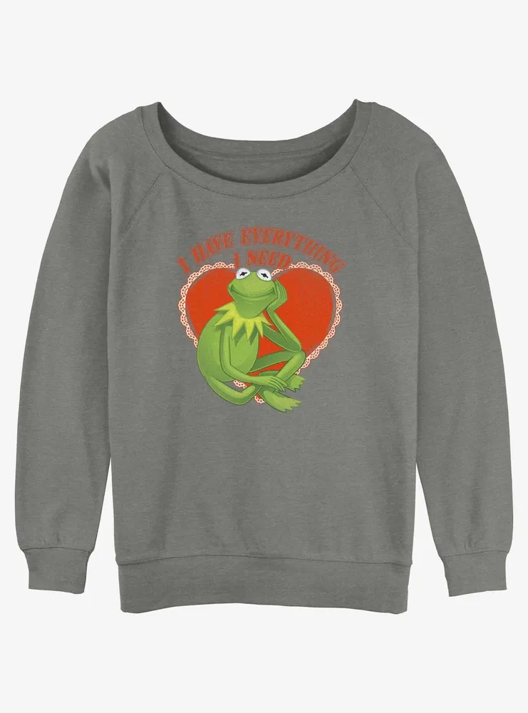 Disney The Muppets Kermit I Have Everything Womens Slouchy Sweatshirt