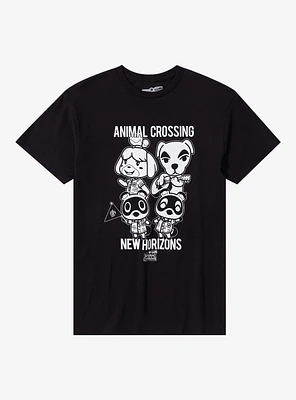 Animal Crossing: New Horizons Group Black & White T-Shirt