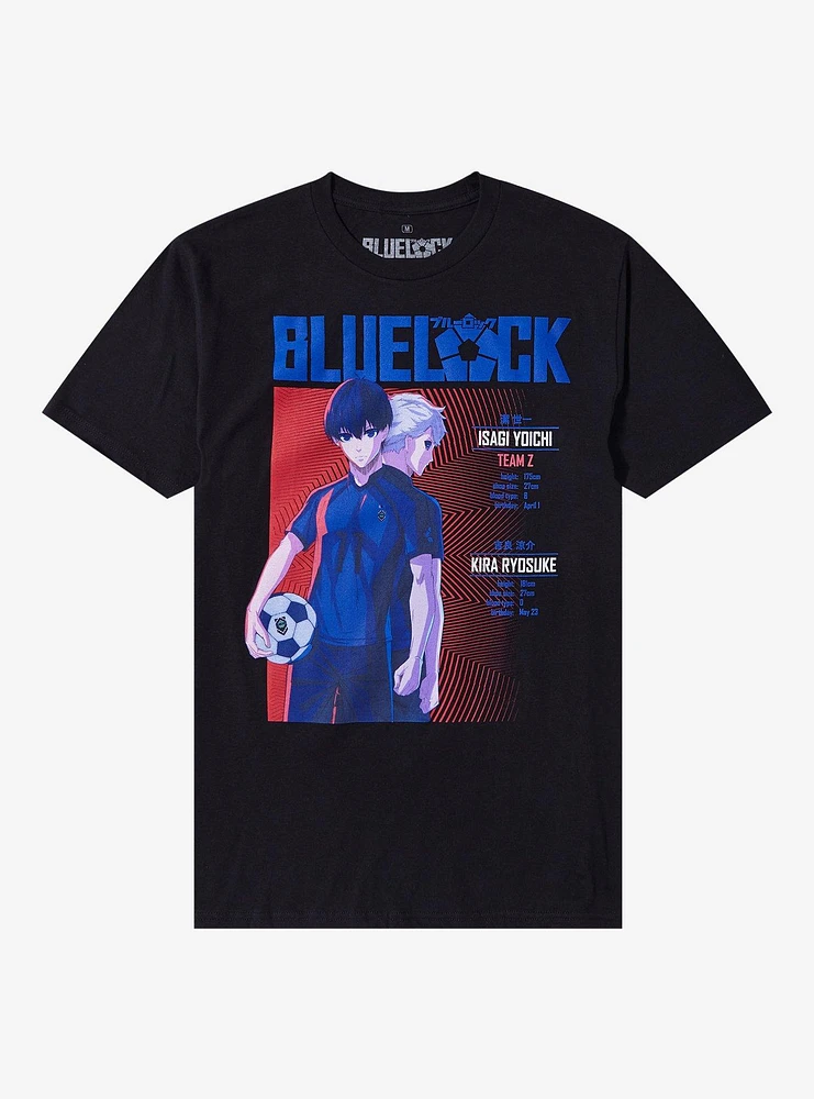Blue Lock Isagi & Kira Stats T-Shirt