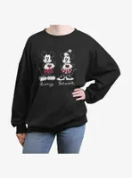 Disney Mickey Mouse Always Forever Womens Oversized Sweatshirt