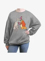 Disney Lady and the Tramp Puppy Love Womens Oversized Sweatshirt