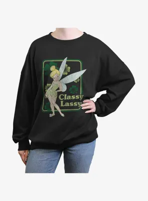 Disney Tinker Bell Classy Lassy Tink Womens Oversized Sweatshirt