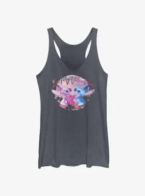 Disney Lilo & Stitch Be My Valentine Angel Womens Tank Top