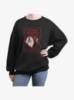 Bride of Chucky The Lovers Womens Oversized Sweatshirt