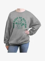 Star Wars The Mandalorian Grogu Luck Womens Oversized Sweatshirt