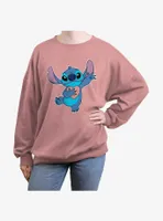 Disney Lilo & Stitch Ohana Heart Womens Oversized Sweatshirt