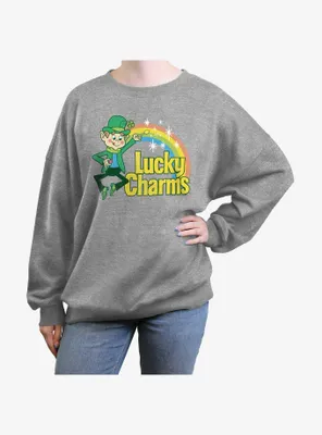 Lucky Charms Logo Womens Oversized Sweatshirt