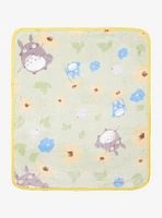 Studio Ghibli My Neighbor Totoro Floral Totoros Allover Print Baby Blanket - BoxLunch Exclusive