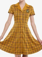 Her Universe Harry Potter Hufflepuff House Plaid Dress