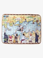 One Piece Character Map Fleece Throw - BoxLunch Exclusive