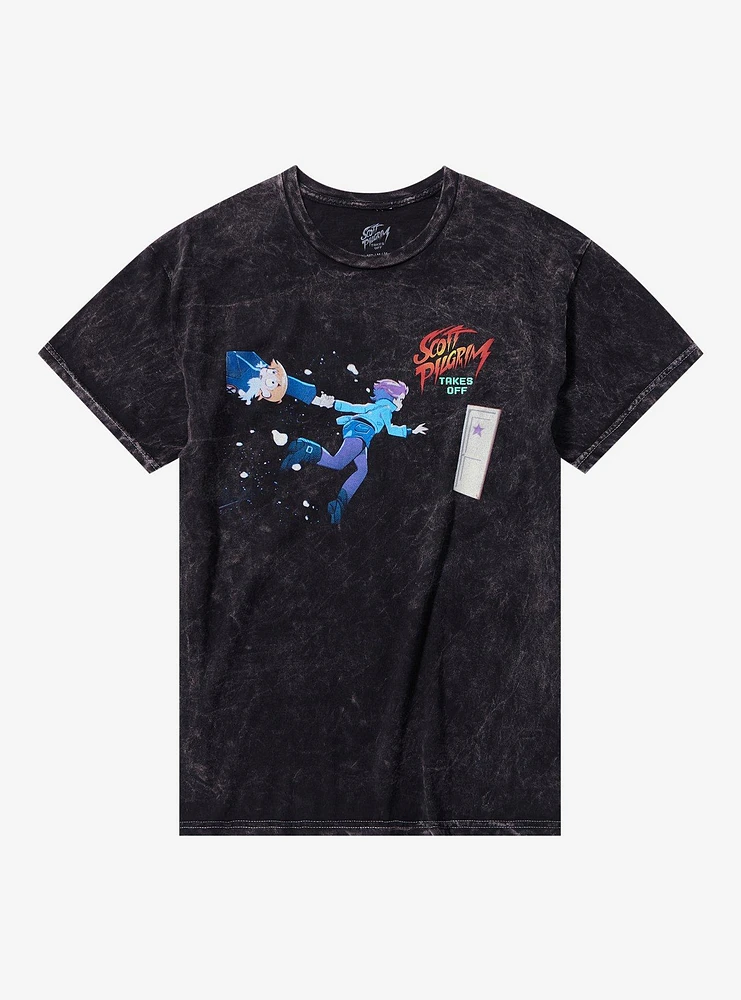 Scott Pilgrim Takes Off Duo Door Mineral Wash T-Shirt