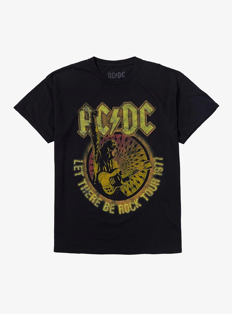 AC/DC Let There Be Rock 1977 Tour Boyfriend Fit Girls T-Shirt