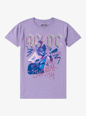 AC/DC Jailbreak '74 Glitter Boyfriend Fit Girls T-Shirt
