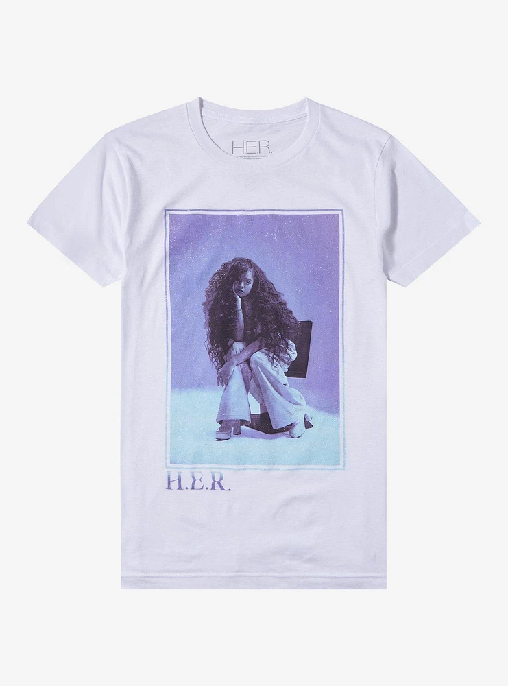 H.E.R. Glitter Portrait Boyfriend Fit Girls T-Shirt