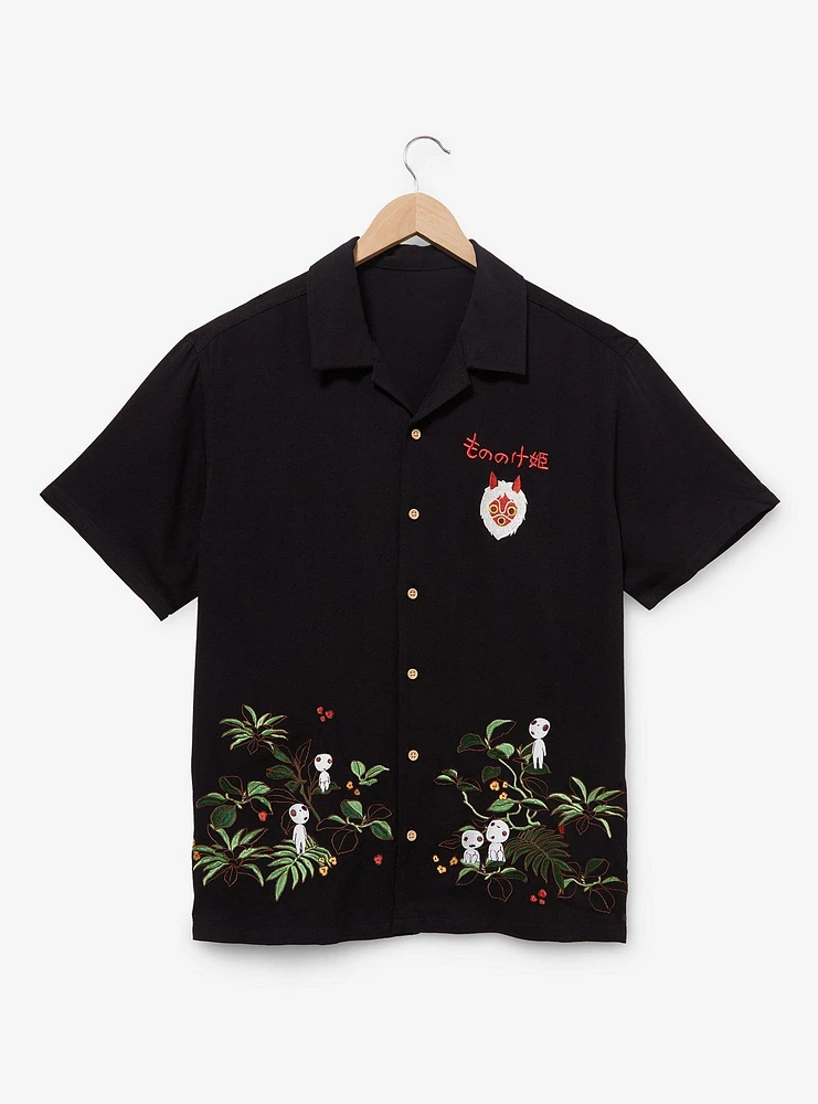 Studio Ghibli Princess Mononoke Kodama Woven Button-Up - BoxLunch Exclusive