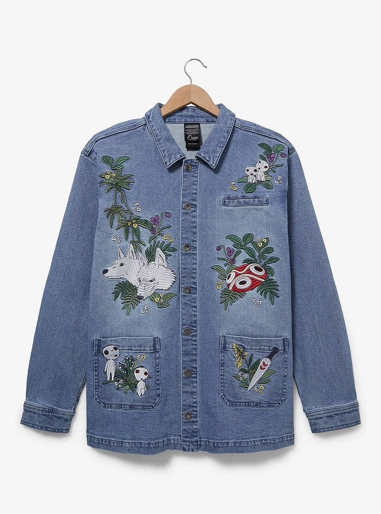 Studio Ghibli Princess Mononoke Icons Denim Chore Jacket - BoxLunch Exclusive