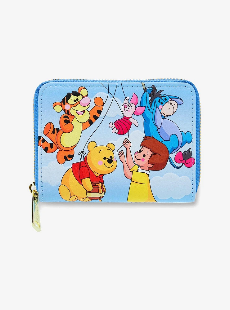 Loungefly Disney Winnie the Pooh Balloon Group Portrait Small Zip Wallet - BoxLunch Exclusive