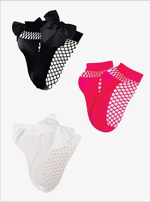 Fishnet 3-Pair Ankle Socks Bundle