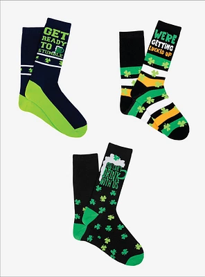 Unisex St. Patrick's Day 3-Pair Crew Socks