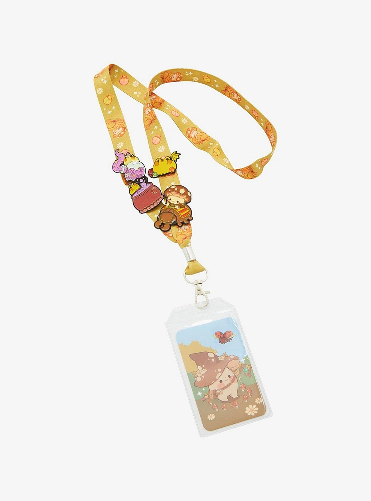 Mushroom Creature Pin Collector Lanyard Set By Rihnlin