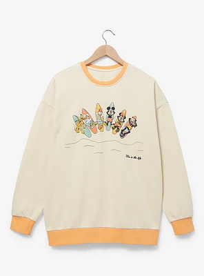 Our Universe Disney Mickey and Friends Sunset Surfboard Crewneck — BoxLunch Exclusive