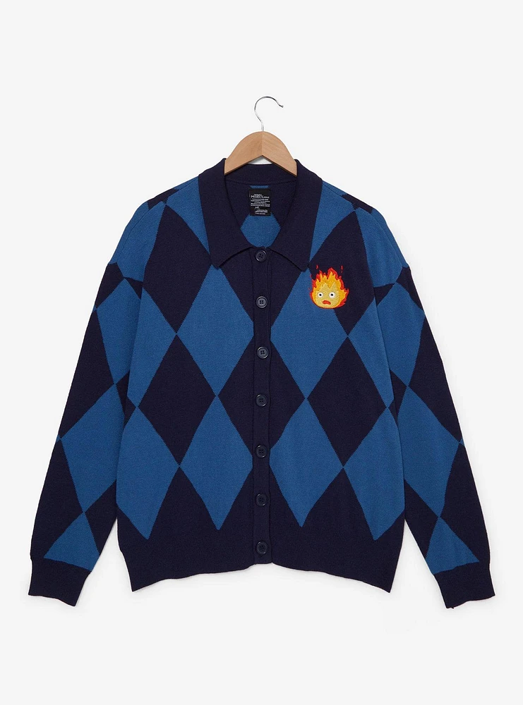 Studio Ghibli Howl's Moving Castle Calcifer Collared Women's Plus Cardigan — BoxLunch Exclusive