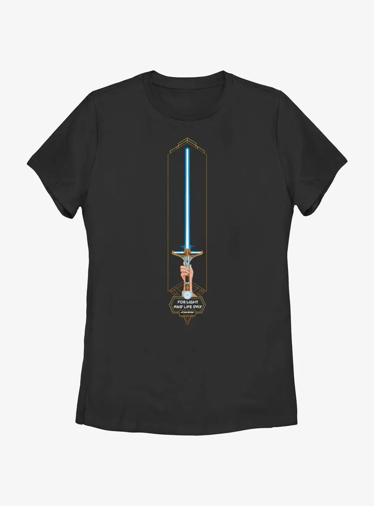 Star Wars Life Day High Republic Lightsaber Womens T-Shirt