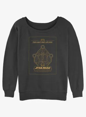 Star Wars Life Day Lightsabers On High Womens Slouchy Sweatshirt