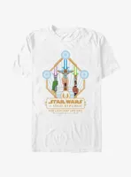 Star Wars Life Day Lightsaber Trio Badge T-Shirt