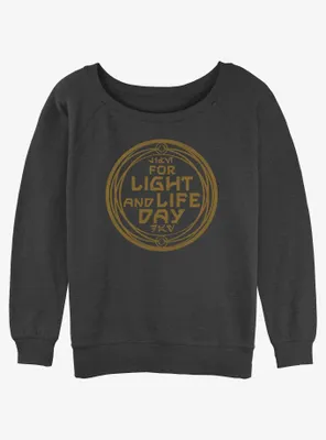 Star Wars For Light And Life Day Badge Womens Slouchy Sweatshirt