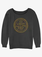 Star Wars For Light And Life Day Badge Womens Slouchy Sweatshirt