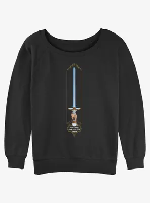 Star Wars Life Day High Republic Lightsaber Womens Slouchy Sweatshirt