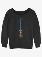 Star Wars Life Day High Republic Lightsaber Womens Slouchy Sweatshirt