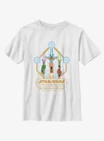 Star Wars Life Day Lightsaber Trio Badge Youth T-Shirt