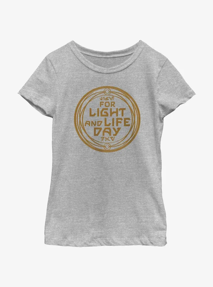 Star Wars For Light And Life Day Badge Youth Girls T-Shirt