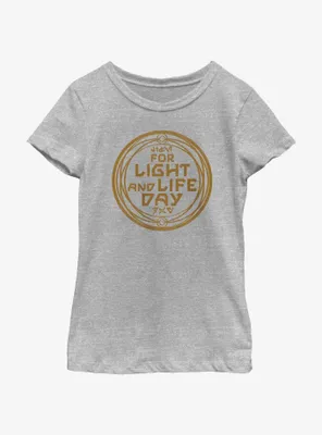 Star Wars For Light And Life Day Badge Youth Girls T-Shirt