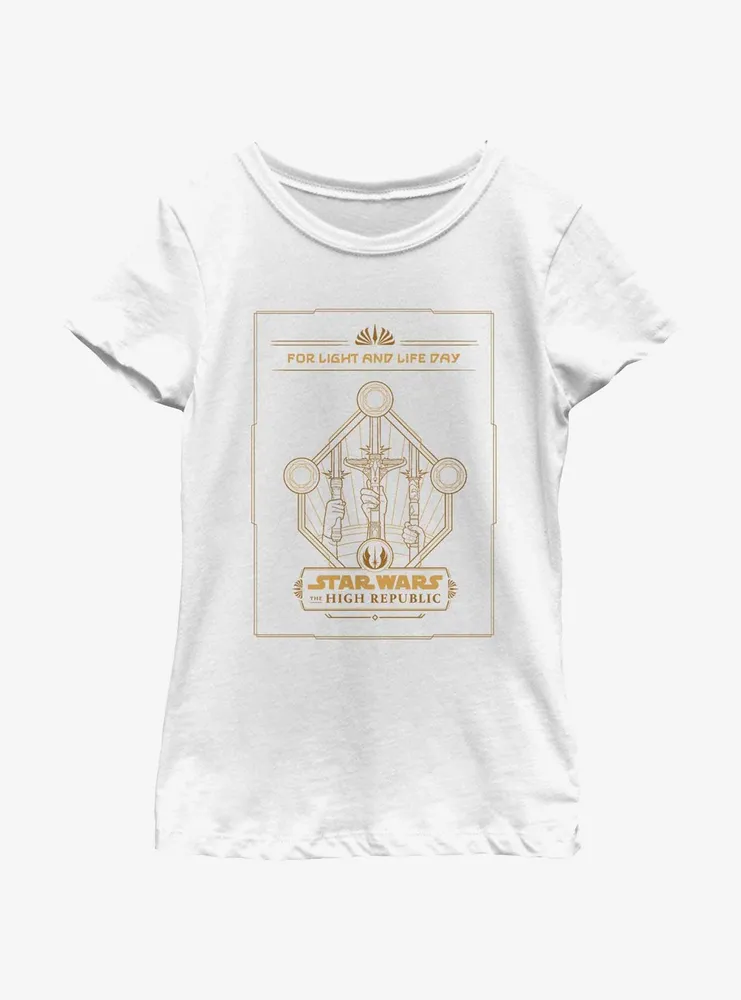 Star Wars Life Day Lightsabers On High Youth Girls T-Shirt