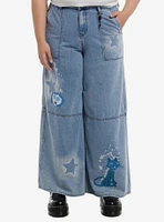 Coraline Spray Paint Wide Leg Jeans Plus