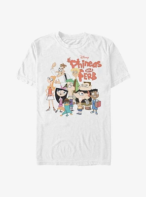 Disney Phineas Ferb The Group Extra Soft T-Shirt