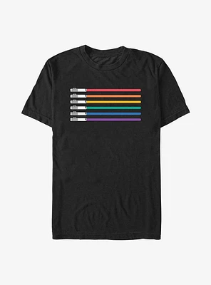 Star Wars Lightsaber Pride Flag Extra Soft T-Shirt