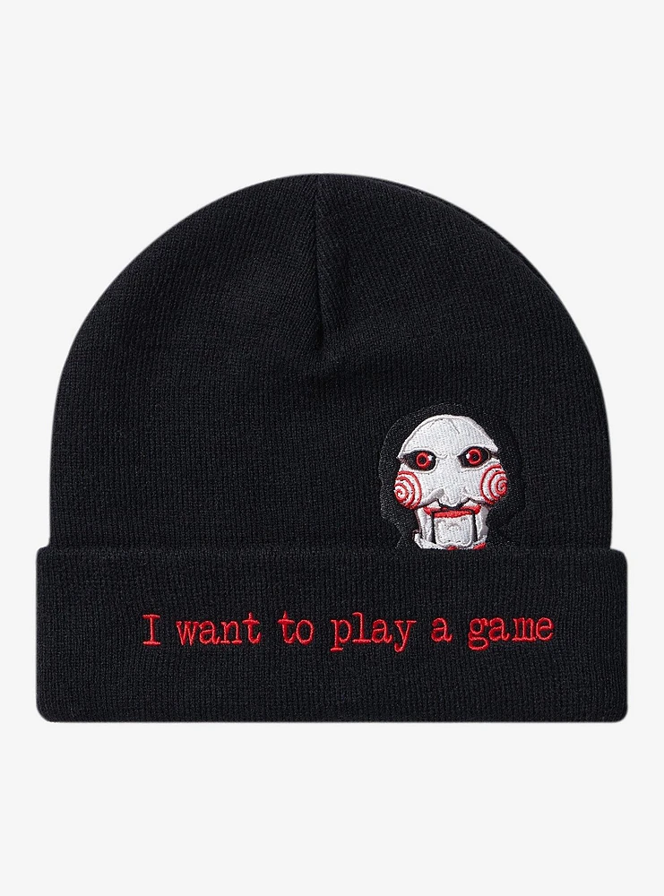 Saw Play A Game Embroidered Beanie