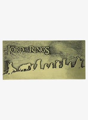 The Lord Of The Rings The Fellowship Metal Plaque