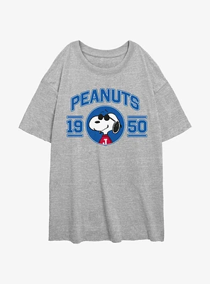 Peanuts Collegiate 1950 Snoopy Girls T-Shirt